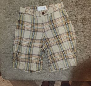 GAP Plaid  Shorts in Beige and Blue